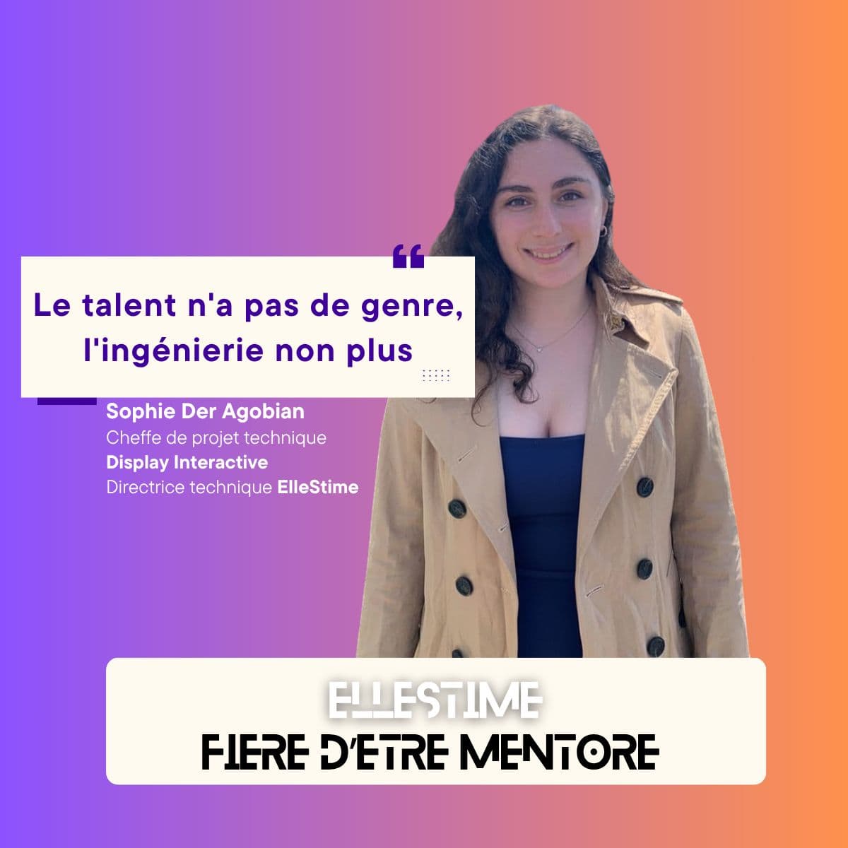 Mentore ElleStime en intervention dans une classe